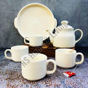 Subhra Hand Painted Ceramic Tea Set