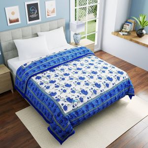 Reversible Cotton Double Bed Quilt
