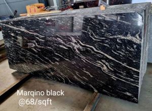 Marquina Black Granite Slab