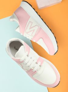Girls Pink & White Casual Shoes