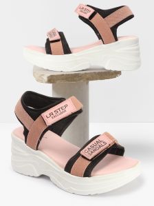 Ladies Pink & White Jojo Sandals