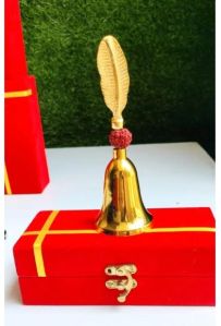 Aesthetic Brass Rudraksha Prayer Bell