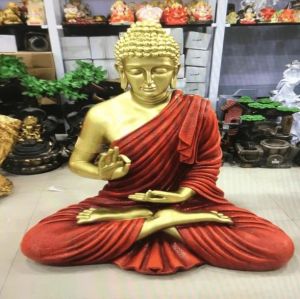 Blessing Buddha Statue, Golden 2ft