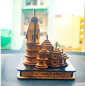 Wooden Ram Mandir 3D Replica Artifact