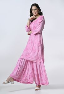 Pink Modal Kurta Palazzo Set