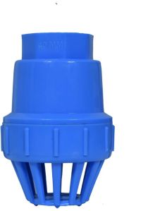 PP BLUE FLAP AND SPRING TYPE FOOTVALVE 32MM AND 40MM