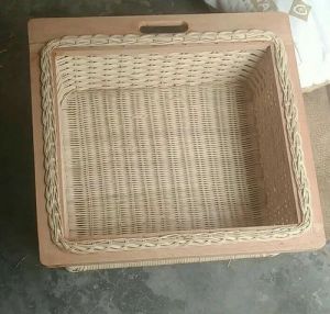 wood kitchen wicker basket