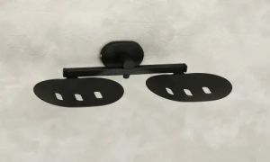 Black Stainless Steel Double Soap Dish