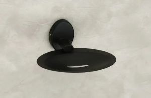 Black Stainless Steel Round Soap Dish