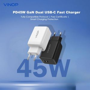 VINOP PD 45W Dual USB-C GaN Fast Charger