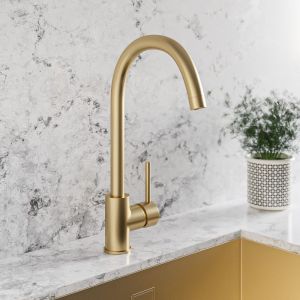 Golden Modern Brass Bibcock Water Tap for Restaurant, Hotel