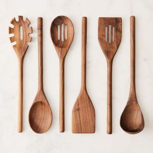 Acacia wood kitchen utensils