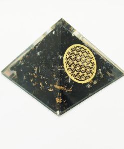 Black Tourmaline Gemstone Orgone Pyramid