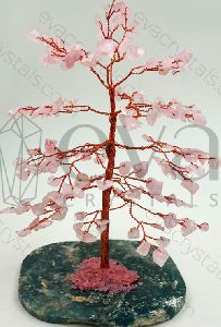 Rose Qurtz Copper Gemstone Tree
