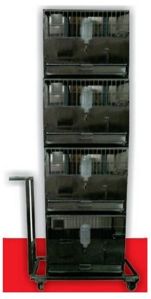 RACKS CUM TROLLY FOR RABBIT CAGES