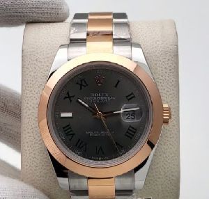 Rolex Datejust Dual Tone Roman Marking Slate Dial 41mm Watch