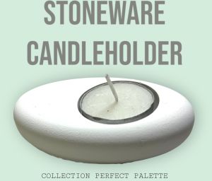 Stoneware tea light candle holder