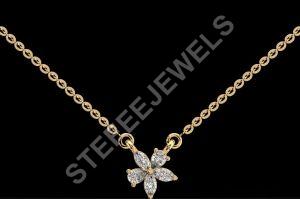 LNP-48 Mixed Cluster Diamond Pendant Necklace