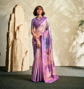 Pure Handloom Khadi Silk With Digital Print Saree