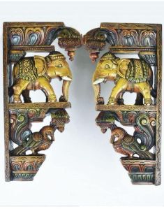 peacock elephant wall bracket