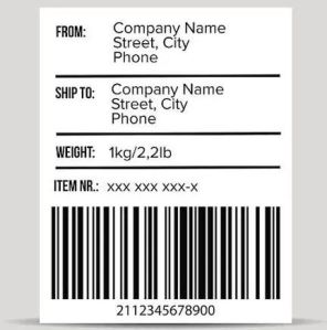 Printed Shipping Labels