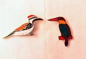 Birds Brass Lapel Pin