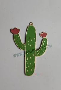 Brass Cactus Keychain