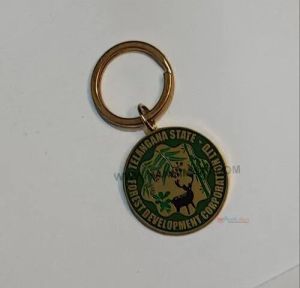 Brass Logo Keychain