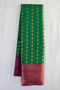 Green Silk Korvai Butta Saree