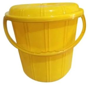 Plastic Yellow Bucket with Lid