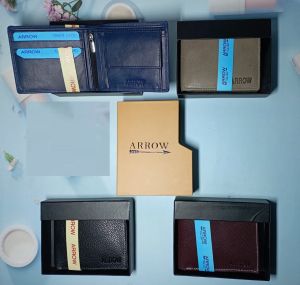 Mens Arrow Leather Wallets, Technics : Machine Made