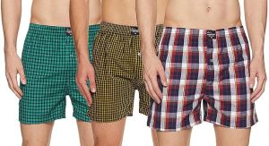 Rupa Frontline Men's Woven Boxer Pack of 3 - Colours and Prints May Vary