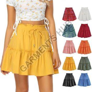 Cotton Ladies Mini Skirts, Technics : Machine Made