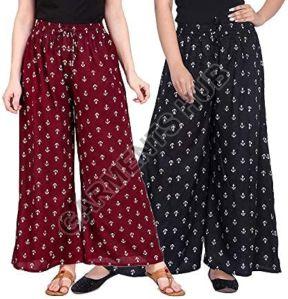 Plain Polyester Ladies Palazzo Pants, Technics : Machine Made