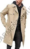 Cotton Plain Mens Trench Coat, Technics : Machine Made