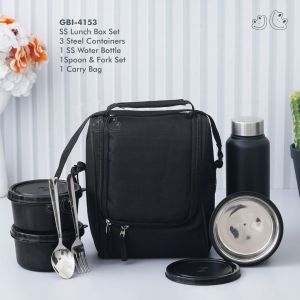 GBI-4153 Stainless Steel Lunch Box Set with Bottle
