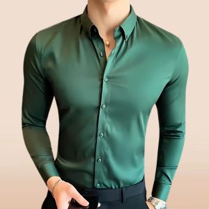 Mens Premium Satin Cotton Shirt