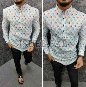 Mens Fancy Party Wear Short Kurta