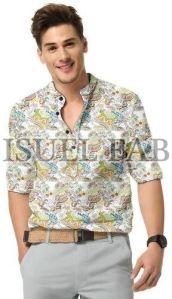 Mens Fancy Printed Kurta Shirt