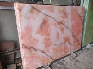 Onyx Pink Marble Slab