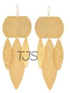 18k gold plated brass earring