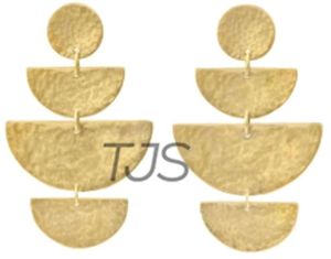 18K gold plated brass earrings gift for women