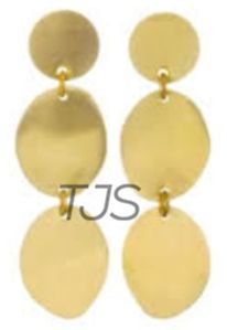 18k gold plated women brass earrings
