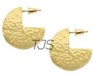 Brass earrings for women 18K gold plated jewelry