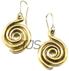 handmade 18k gold plated brass earrings