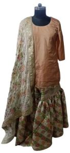 Silk Printed Stitched Party Wear Suit