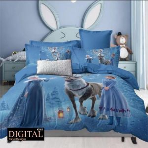 Cotton Digital Print Double Bedsheet