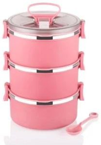 300ml Pink Stainless Steel Lunch Box
