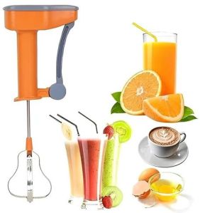 Orange Manual Hand Blender