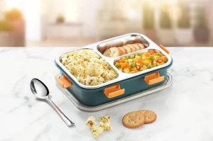 Stainless Steel 3 Compartment Lunch Box